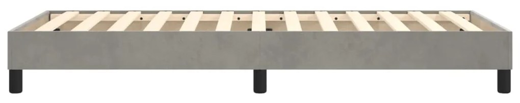 Estrutura de cama sem colchão 100x200 cm veludo cinzento-claro