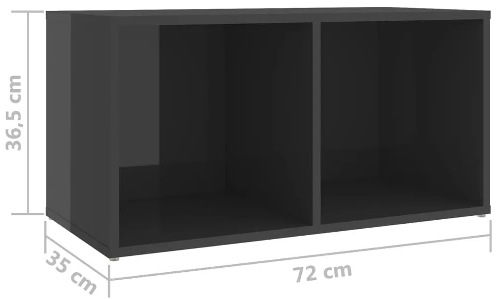 6 pcs conjunto móveis de TV derivados madeira cinza brilhante