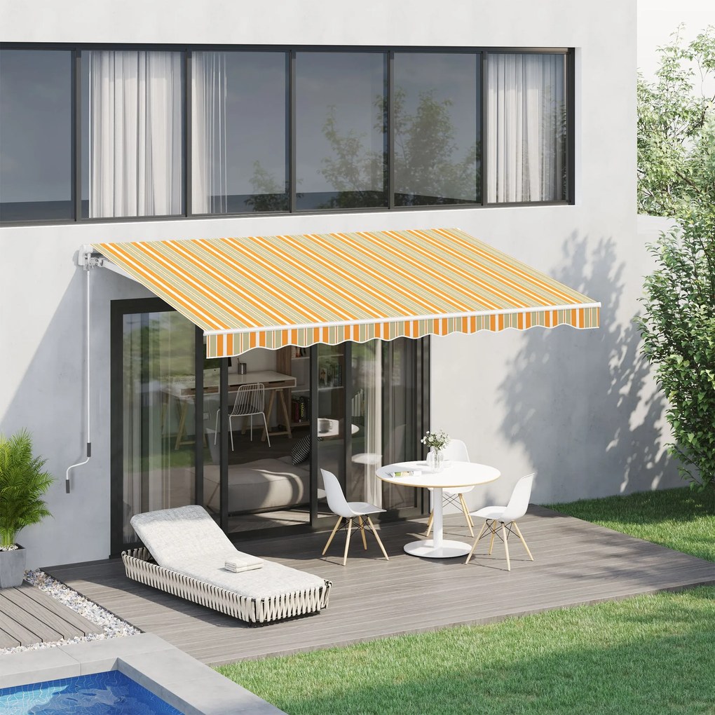 Toldo Retrátil com Manivela Toldo de 300x200cm com Braço Articulado de