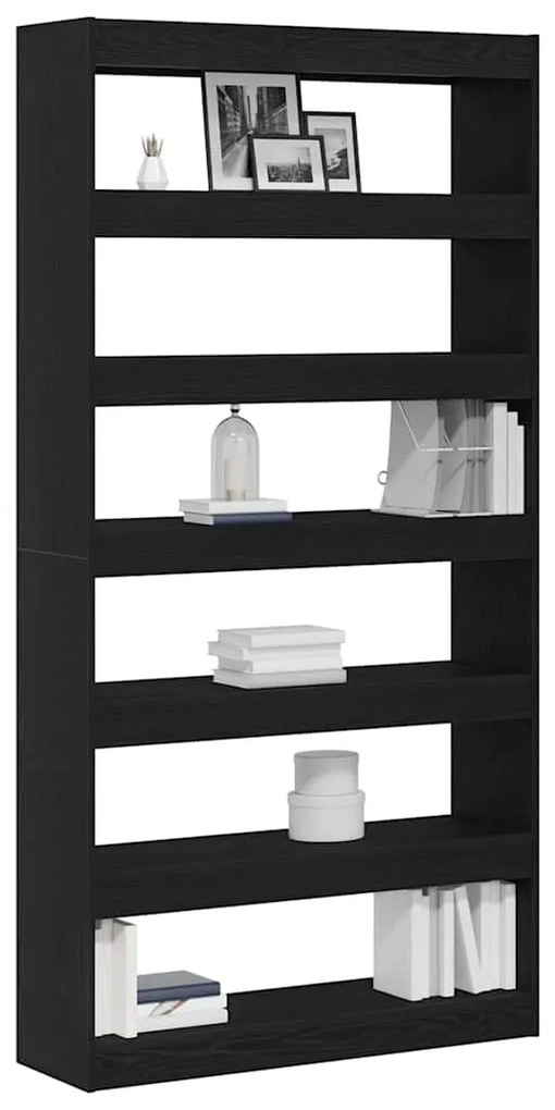 Estante vidaXL Carvalho preto Madeira de engenharia 100 x 30 x 198 cm