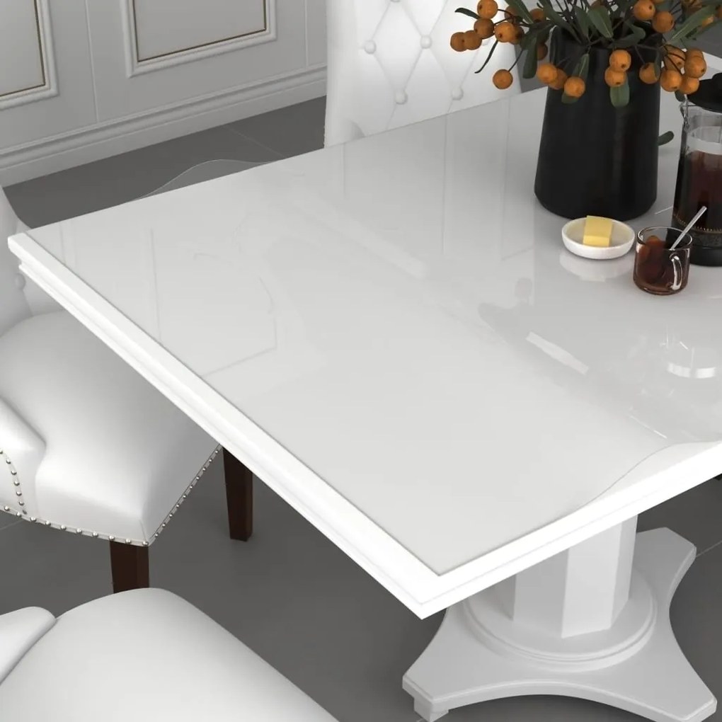 vidaXL Protetor de mesa 80x80 cm 1,6 mm PVC transparente