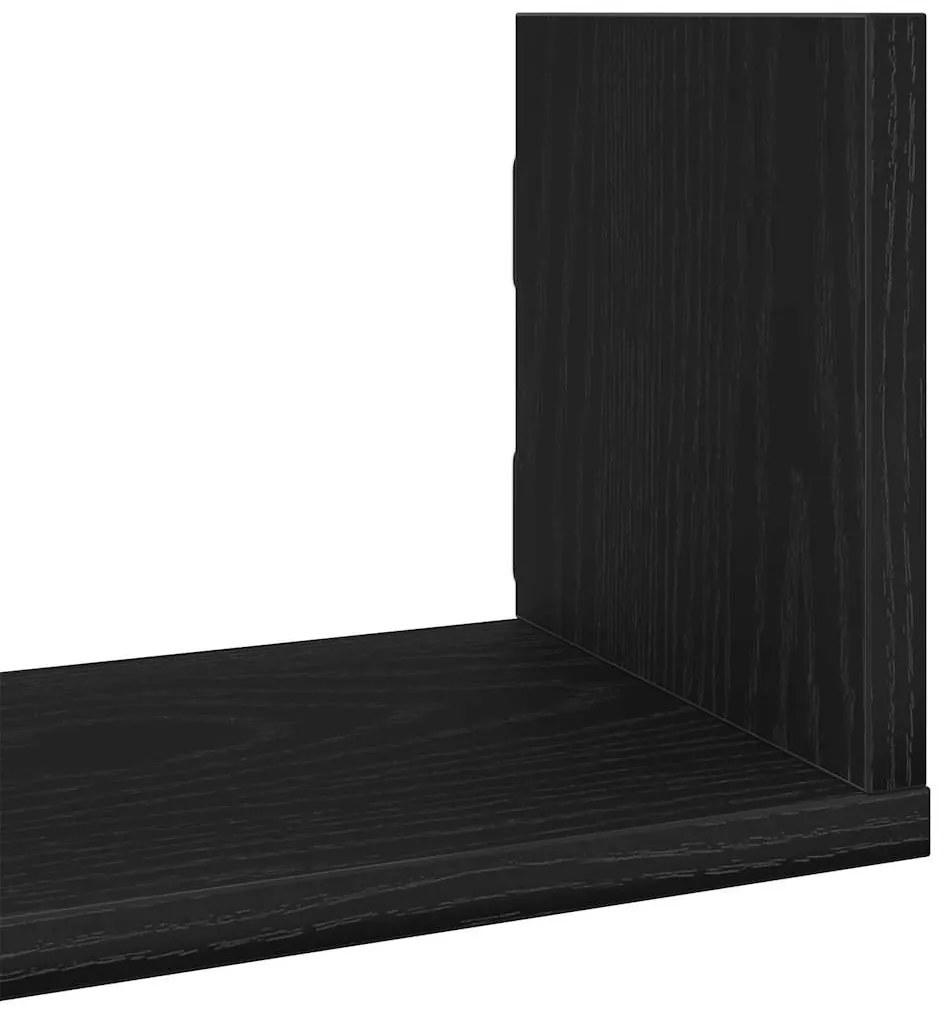 Prateleiras de parede 3 pcs deriv. de madeira carvalho preto