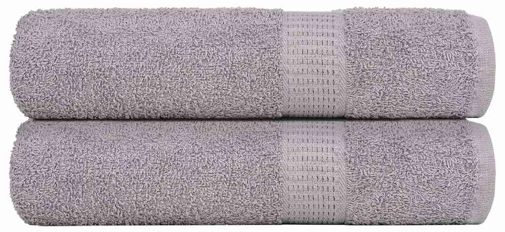 vidaXL Toalhas de banho 2pcs FROGN 70x140 cm 100% algodão cinzento