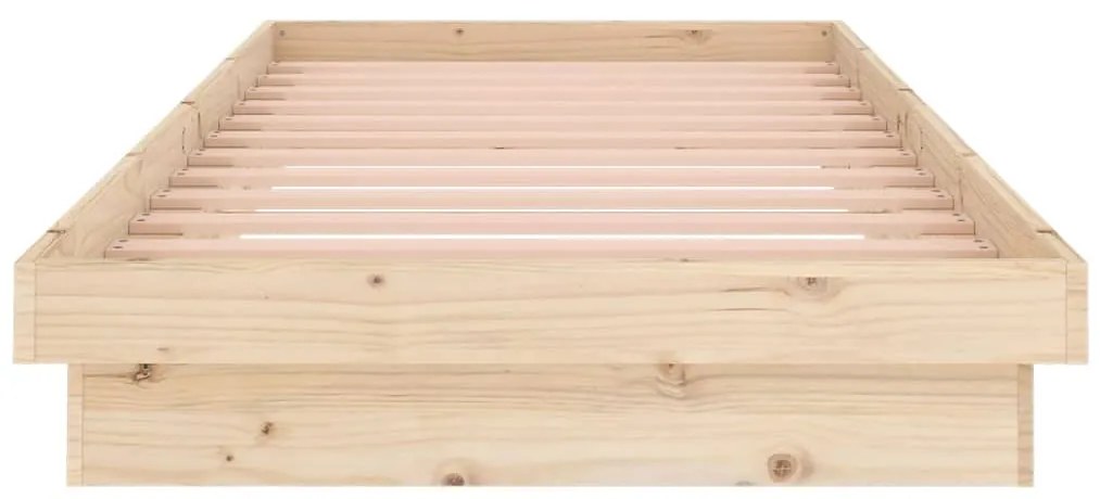Estrutura de cama 90x200 cm madeira maciça