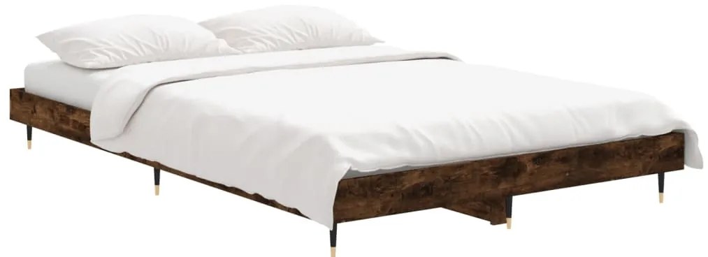 Estrutura cama s/ colchão derivados de madeira carvalho fumado