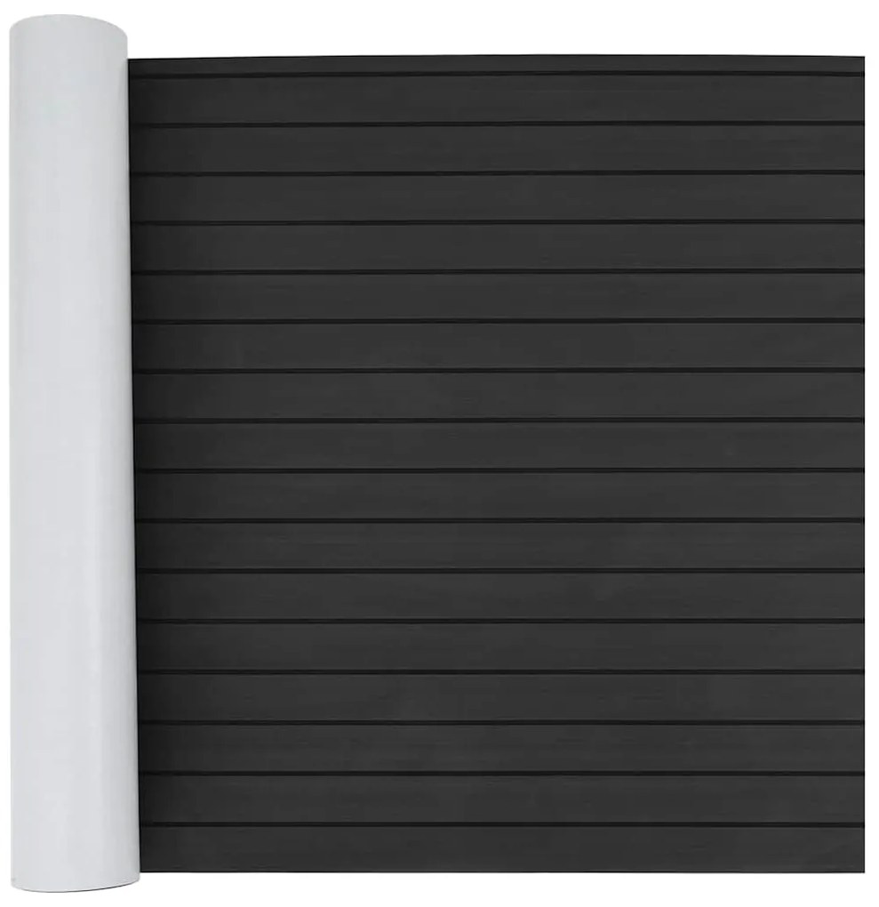 vidaXL Piso de Barco cinzento-escuro e preto 240 x 90 cm Espuma EVA