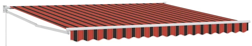 Toldo Retrátil Manual Amarelo e Laranja 400x350 cm
