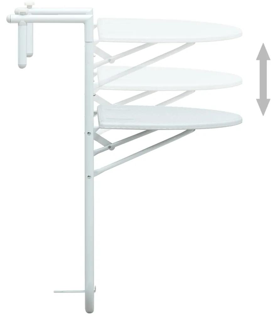 Mesa varanda pendurar 60x64x83,5cm plástico aspeto vime branco