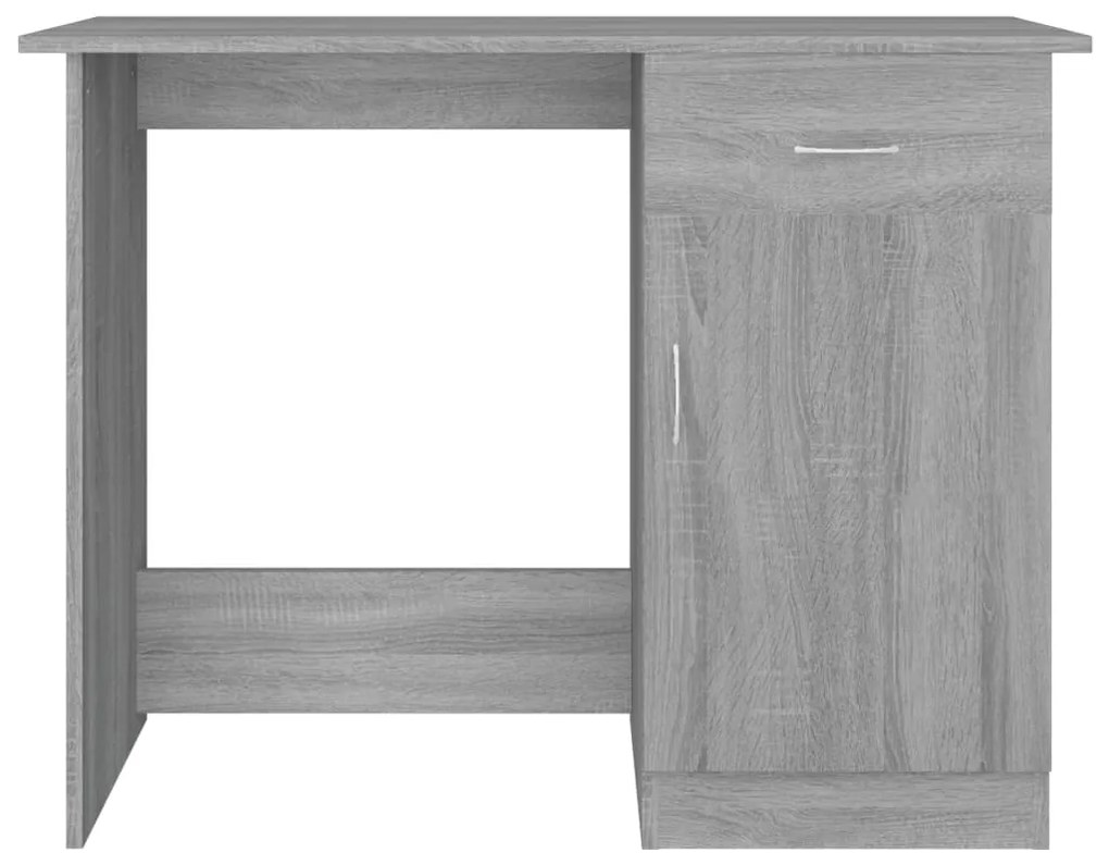 Secretária 100x50x76 cm derivados de madeira cinzento sonoma