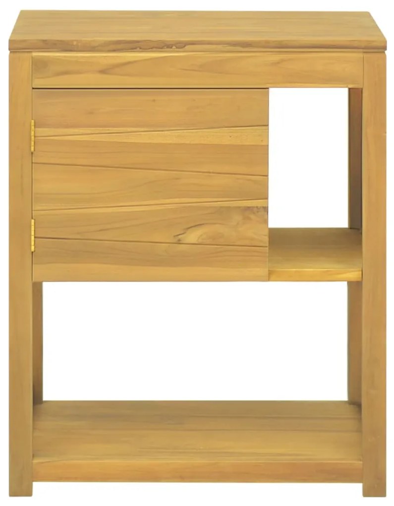 Armário de casa de banho 60x40x75 cm madeira de teca maciça