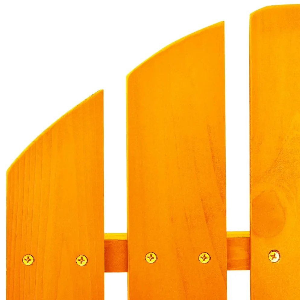 Cadeira Adirondack de baloiçar p/ jardim abeto maciço laranja