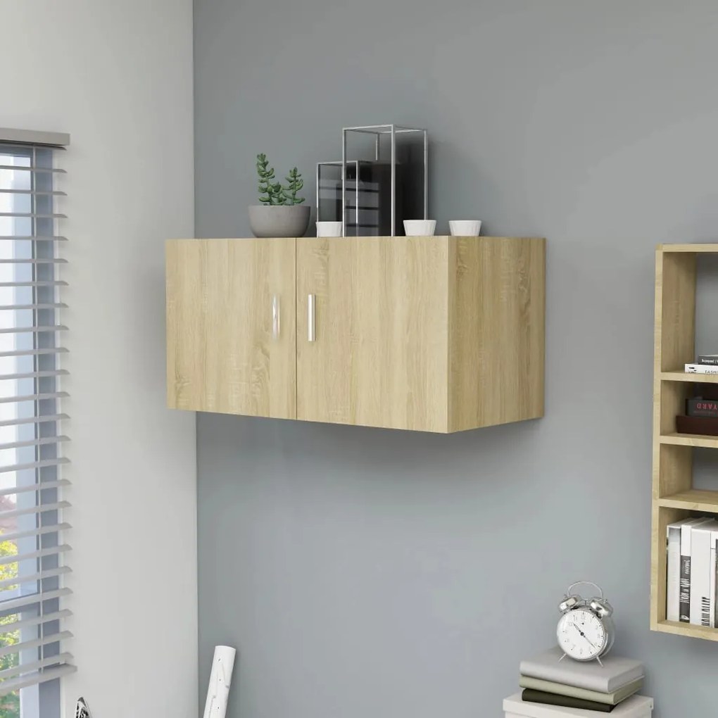 802798 vidaXL Armário de parede 80x39x40 cm contraplacado carvalho sonoma
