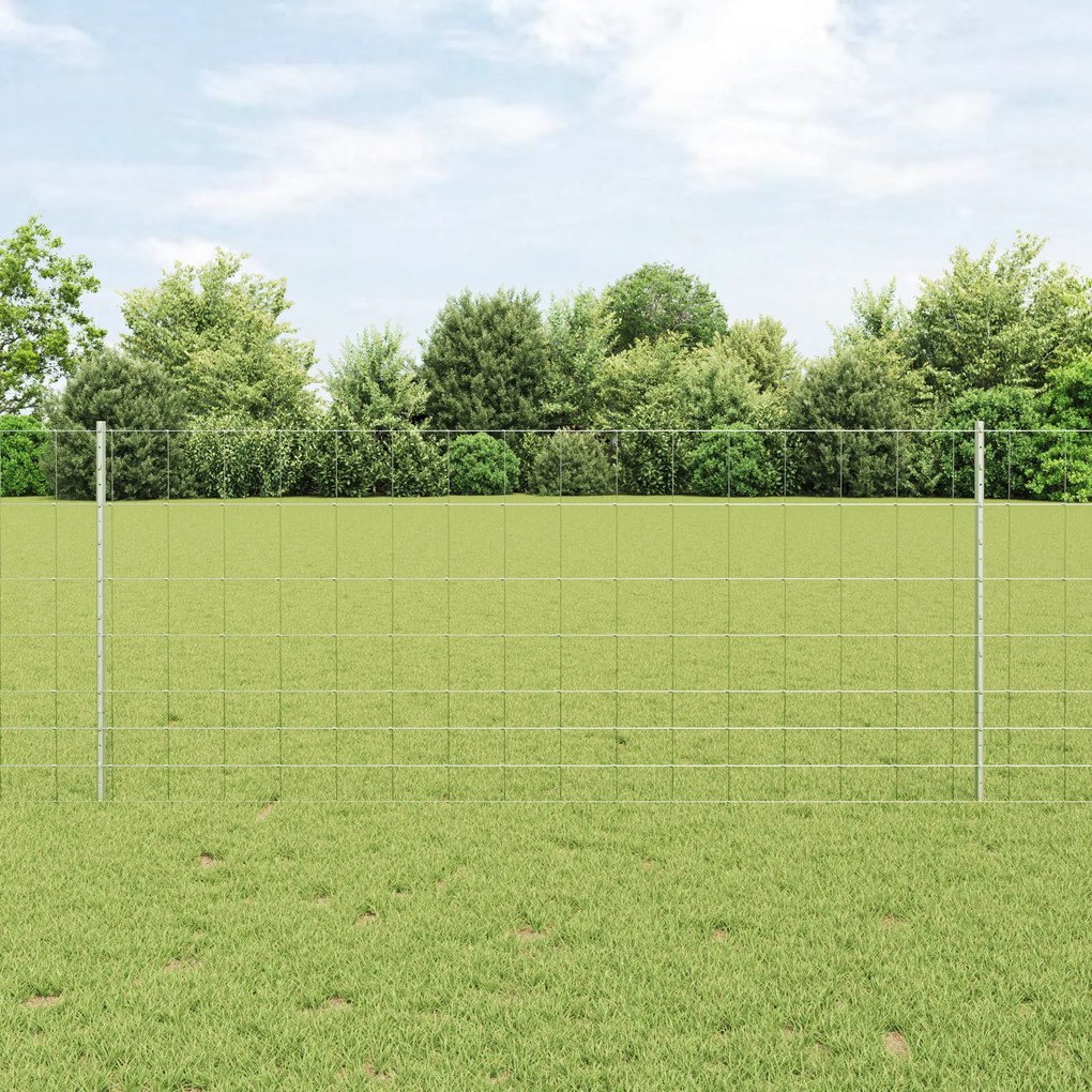 Posts de Cerca vidaXL 22 pcs U-Channel 100 cm Aço Galvanizado, Cerca d