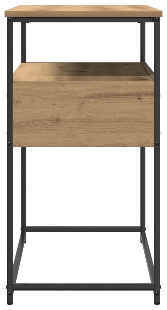 Mesa de Consola vidaXL Carvalho Artisan 75x40x75 cm Madeira Derivada e