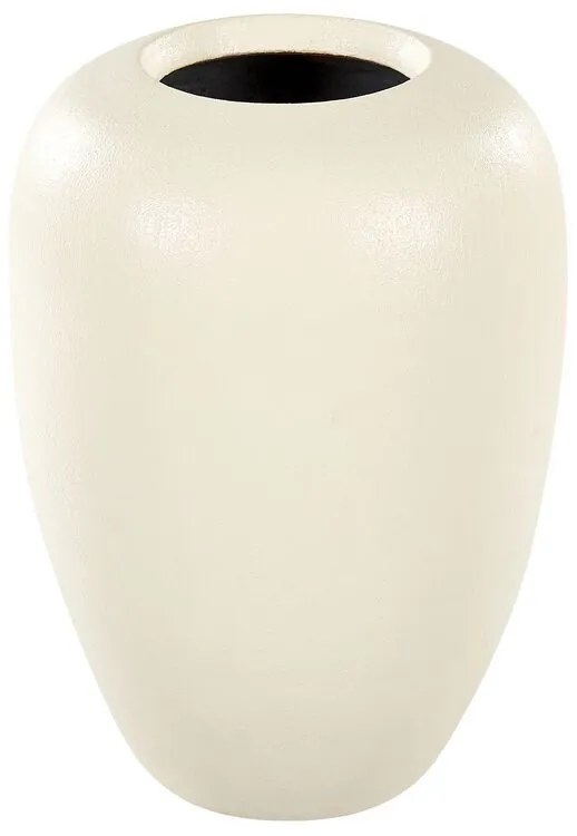 Vaso de terracota creme 38 cm HALIARTOS Beliani