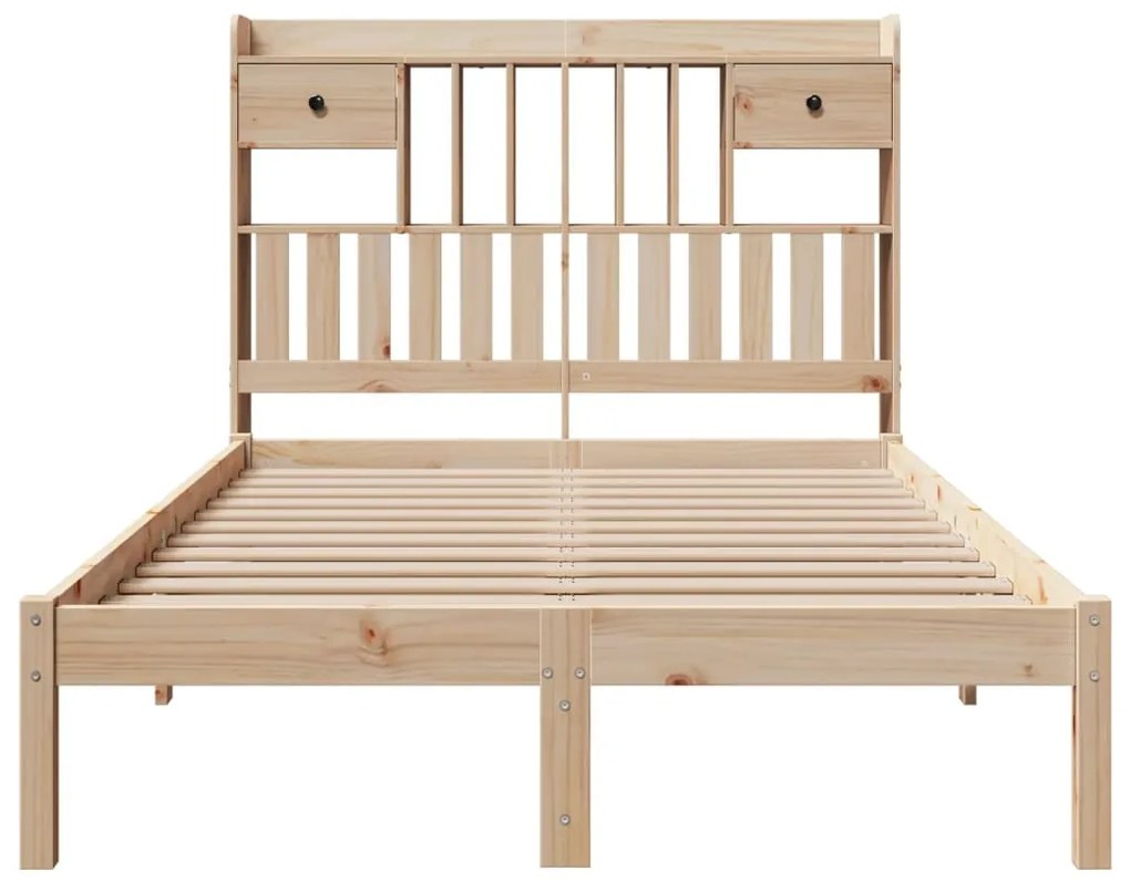 Cama com estante sem colchão 135x190 cm pinho maciço
