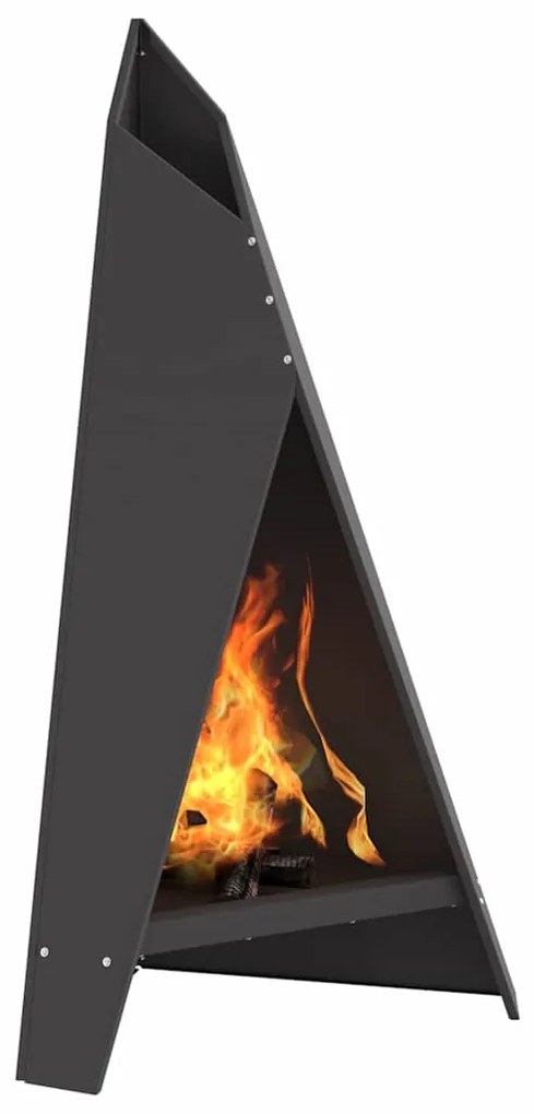 Fogueira Pyramid 58x36x100 cm Aço Weathering