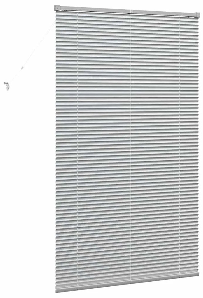 Persiana de Janela com cortinas Outros Manual Prata 100 x 175 cm Alumí