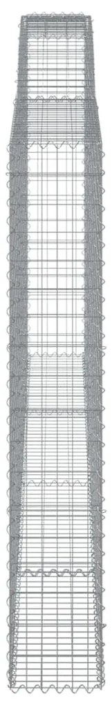 Cestos gabião arqueados 3pcs 400x30x180/200cm ferro galvanizado