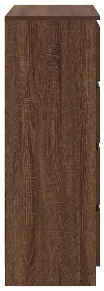 Aparador 80x35x99 cm derivados de madeira carvalho castanho