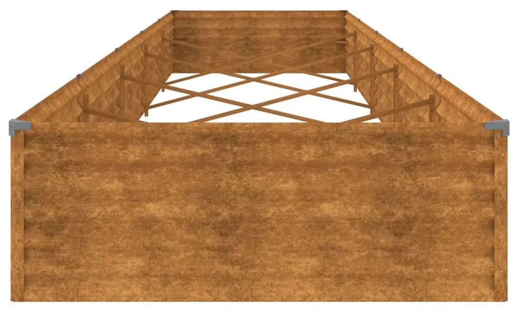 Canteiro elevado de jardim 482x100x36 cm aço corten