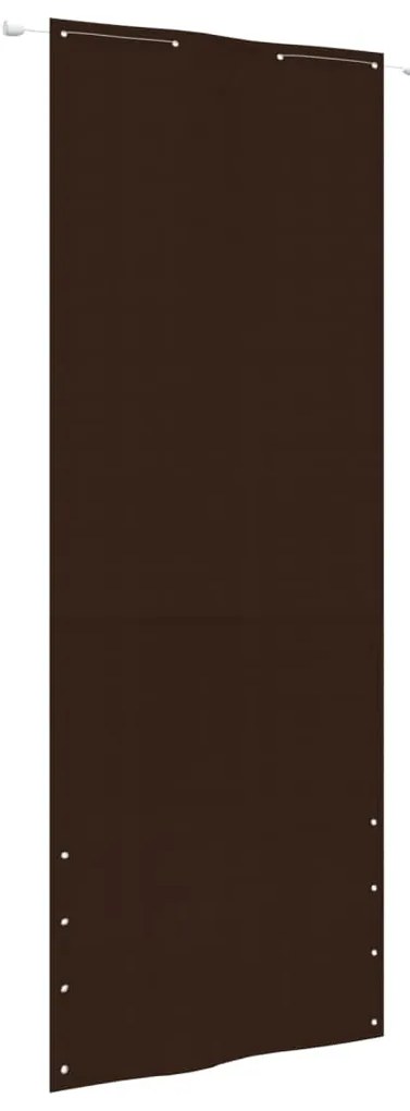 vidaXL Tela de varanda 80x240 cm tecido oxford castanho