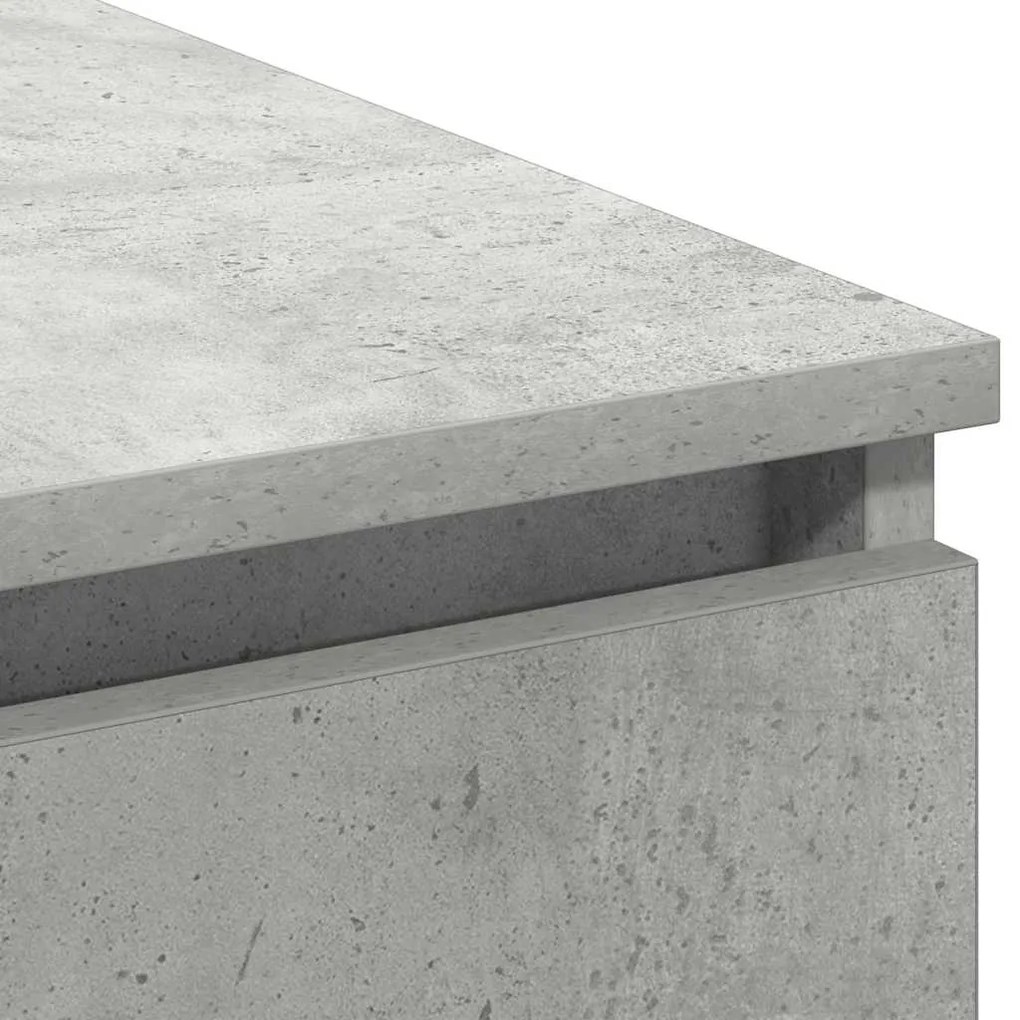 Gabinete de TV com LED Cinza Concreto 180x38x49 cm Madeira de Engenhar