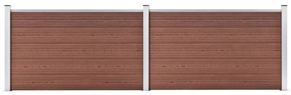 vidaXL Painel de vedação para jardim 353x106 cm WPC castanho