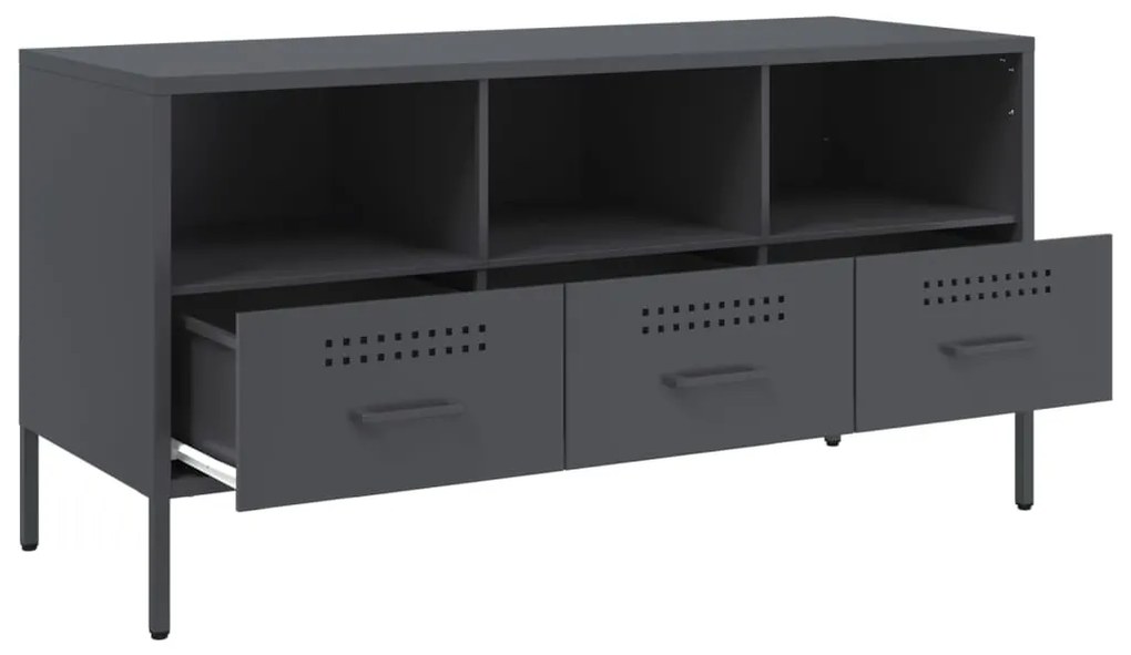 Móvel de TV 100,5x39x50,5 cm aço antracite