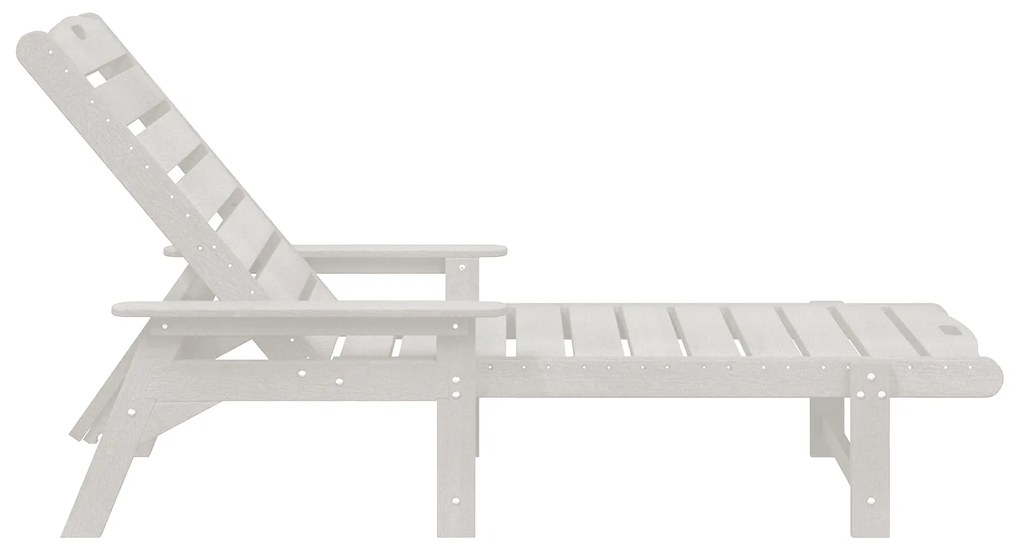 Sofá de Sol Branco 53x162x98.5 cm HDPE