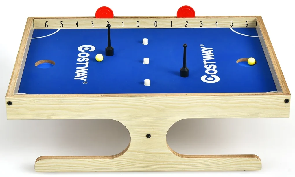 Mini Mesa de Futebol de Mesa Magnético Brinquedo de Mesa de Futebol de Mesa  em Madeira para Crianças Adultas com 2 Jogadores 2 Bolas 2 Quadros de  Pontuação