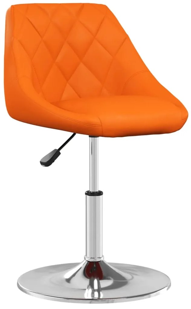 vidaXL Banco de bar couro artificial laranja