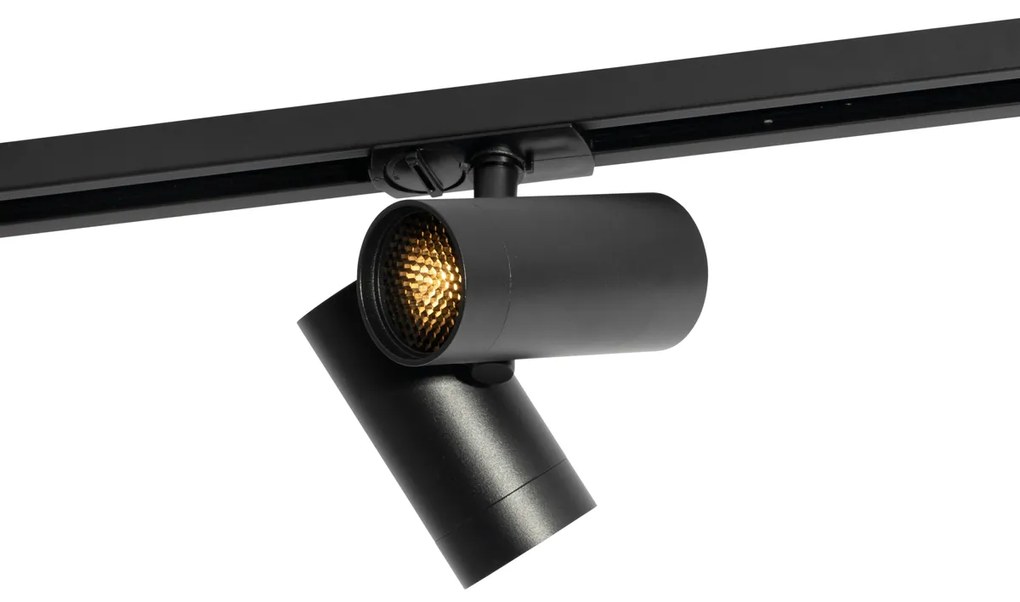 Foco de calha moderno monofásico preto 2 luzes - Iconic Scopio