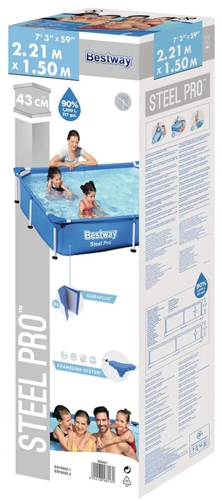 Piscina Steel Pro 221x150x43 cm