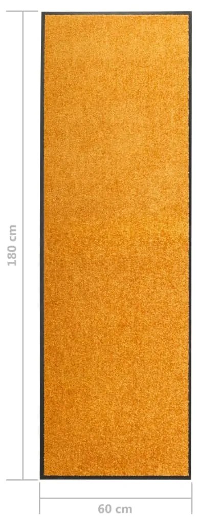 Tapete de porta lavável 60x180 cm laranja