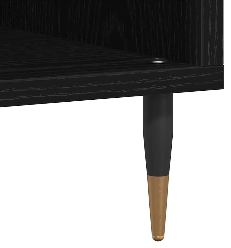 Armário de Gravação vidaXL Preto Carvalho 100x38x48 cm Madeira de Enge