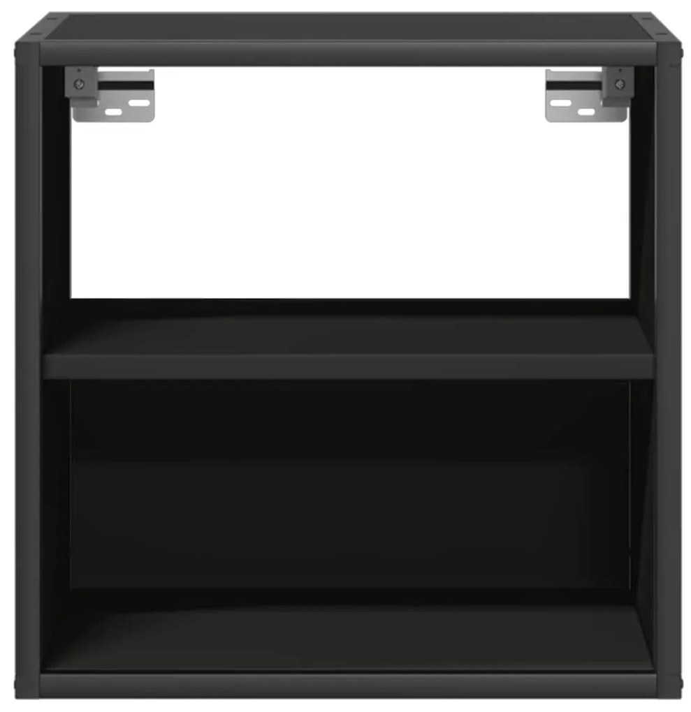 Mesa de cabeceira de parede 40x31x39,5 cm preto