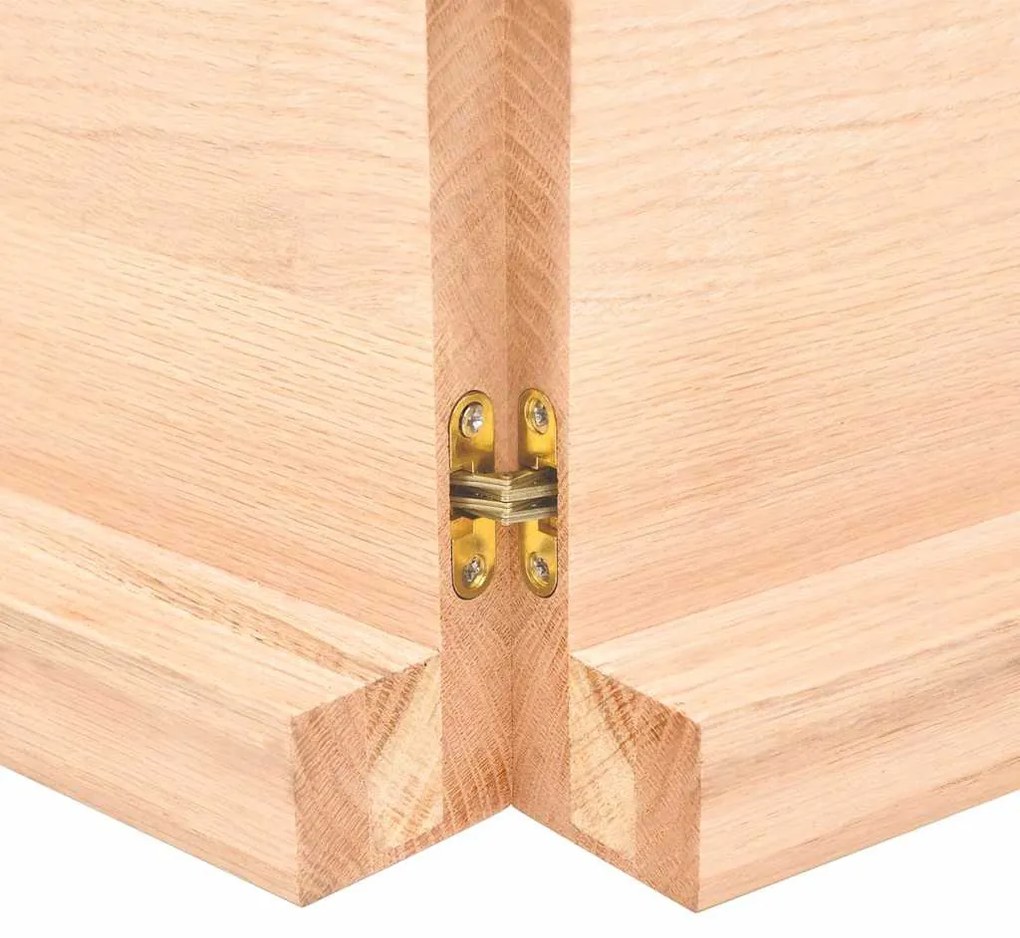 Prateleira de parede 200x60x(2-6)cm carvalho maciço não tratado