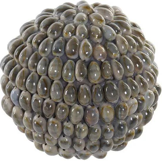 Bola decorativa Dekodonia Conchas Natural (12 x 12 x 12 cm)