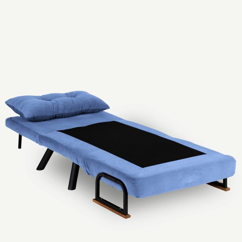 Sofá-Cama de 1 Lugar Sando – Azul – 175 x 60 cm