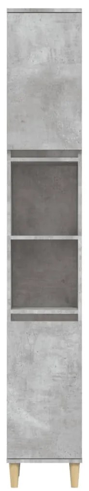 Armário WC 30x30x190 cm derivados de madeira cinzento cimento
