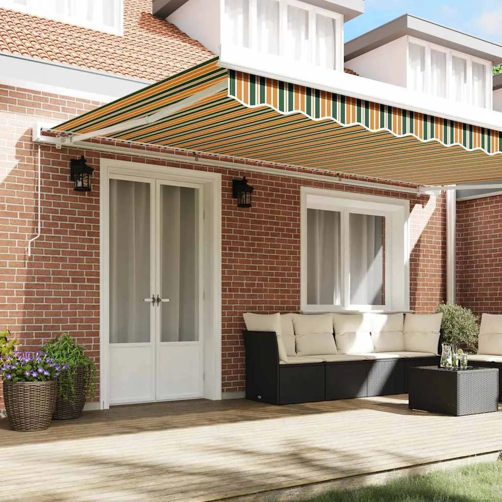 Tecido de Substituição para Toldo para Estrutura de 5x3,5 m Verde e Am
