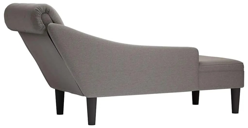 Chaise lounge c/ almofada/apoio de braços direito tecido