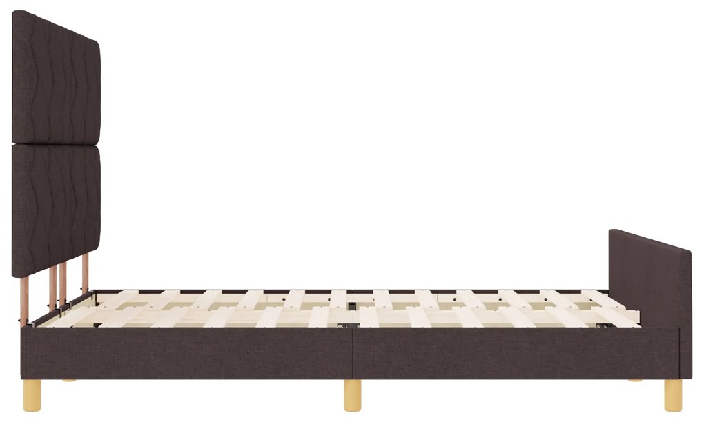 Estrutura de Cama vidaXL Castanho Escuro 140x200 cm em Tecido