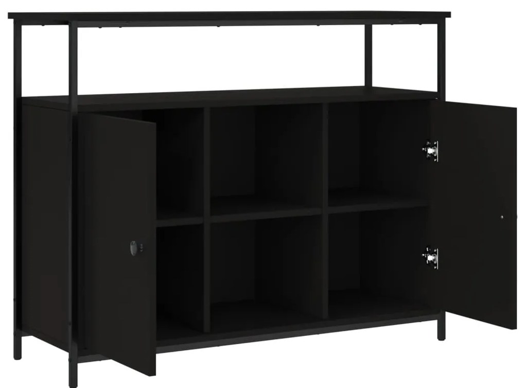 Aparador 100x35x80 cm derivados de madeira preto