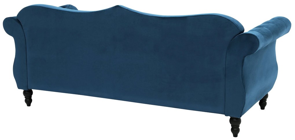 Conjunto de sofás com 5 lugares em veludo azul cobalto SKIEN Beliani