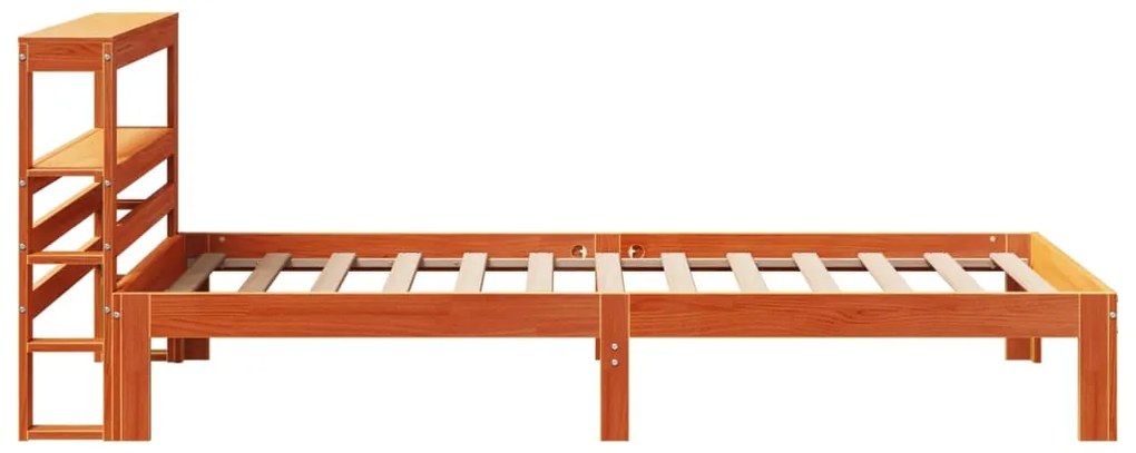 Cama sem colchão 90x200 cm pinho maciço castanho-mel