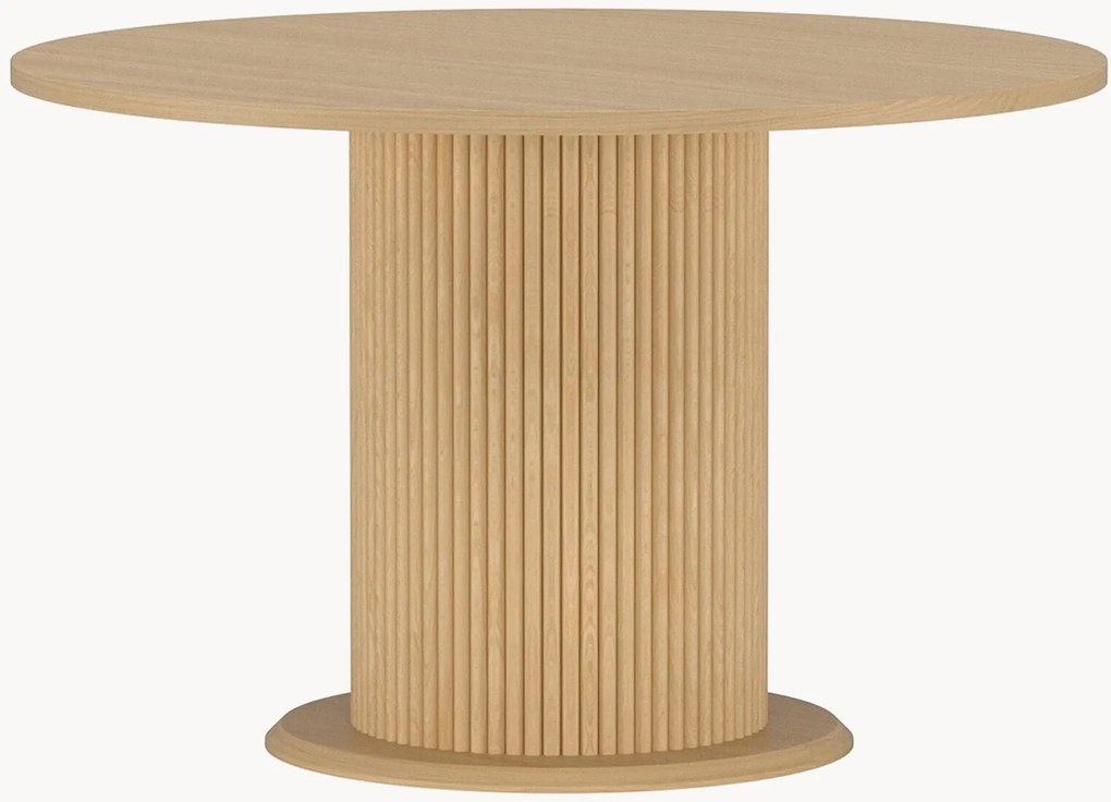 Mesa de jantar redonda com aspeto de madeira Reko, Ø 120 cm