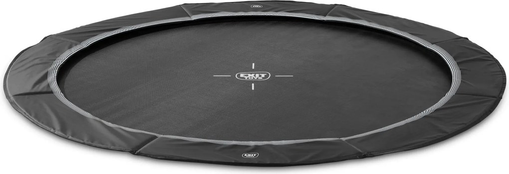 Trampolim redondo desportivo InTerra ao nível do solo ø427 cm - preto