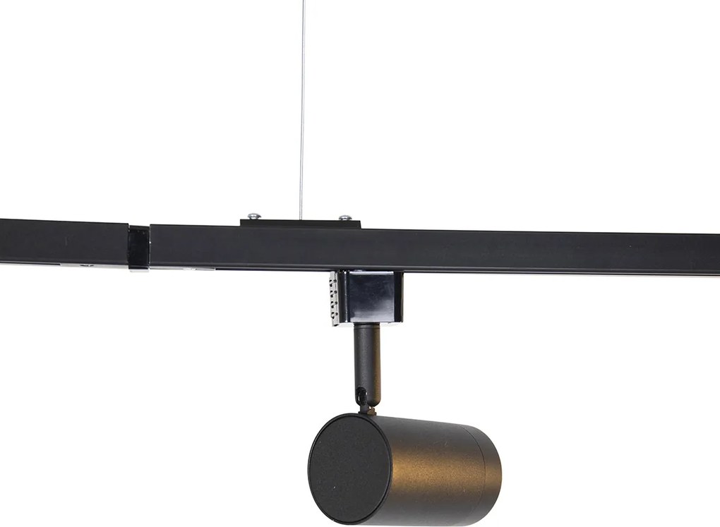 Sistema de calha suspensa inteligente preto monofásico incluindo 5 Wifi GU10 - Iconic Jeana